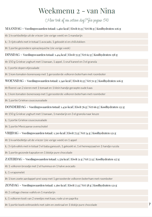 Digitaal kookboek: 4 gezonde weekmenu's voor mensen die weer gewoon gezond willen doen