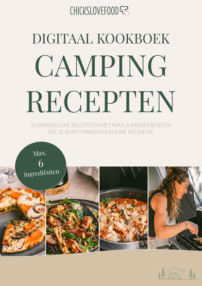 Digitaal kookboek: CAMPING RECEPTEN met maximaal 6 ingrediënten