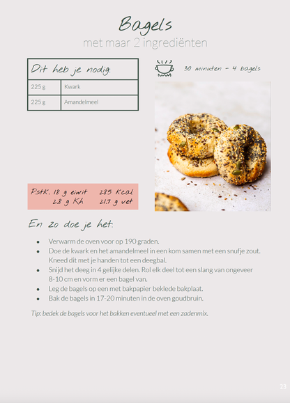 Digitaal kookboek: 50 recepten met 6 ingrediënten voor mensen die minder koolhydraten willen eten