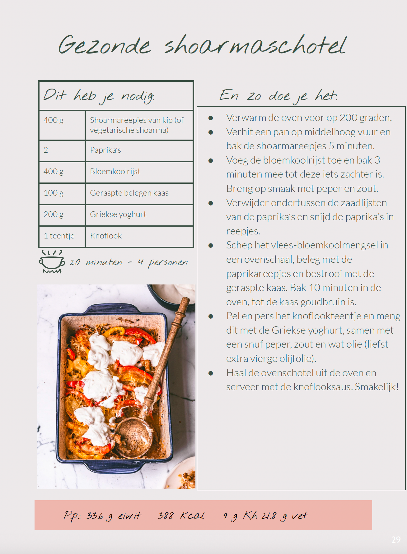 Digitaal kookboek: 50 recepten met 6 ingrediënten voor mensen die minder koolhydraten willen eten