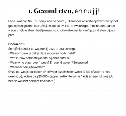 E-COURSE: Back on track - vind jouw gezonde levensstijl stap voor stap! (NIEUW!)