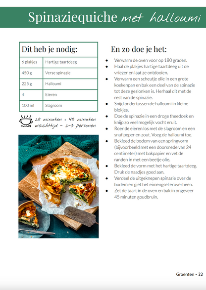 E-BOOK: 50 recepten met 6 ingrediënten voor mensen die minder vlees willen eten
