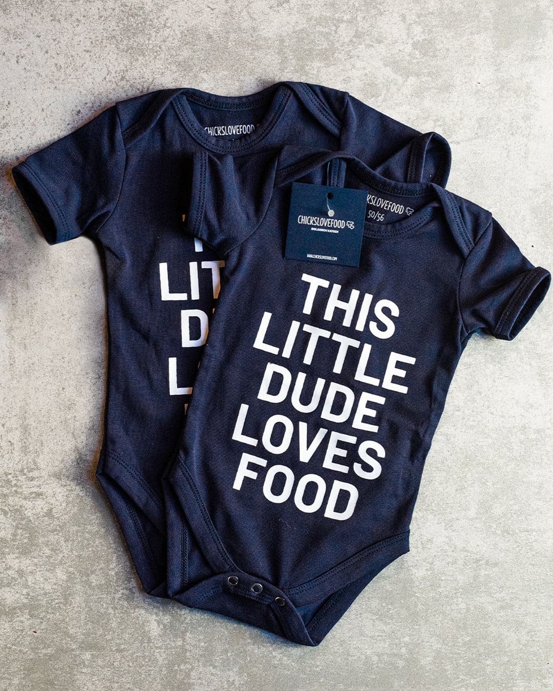 This little dude loves food - romper