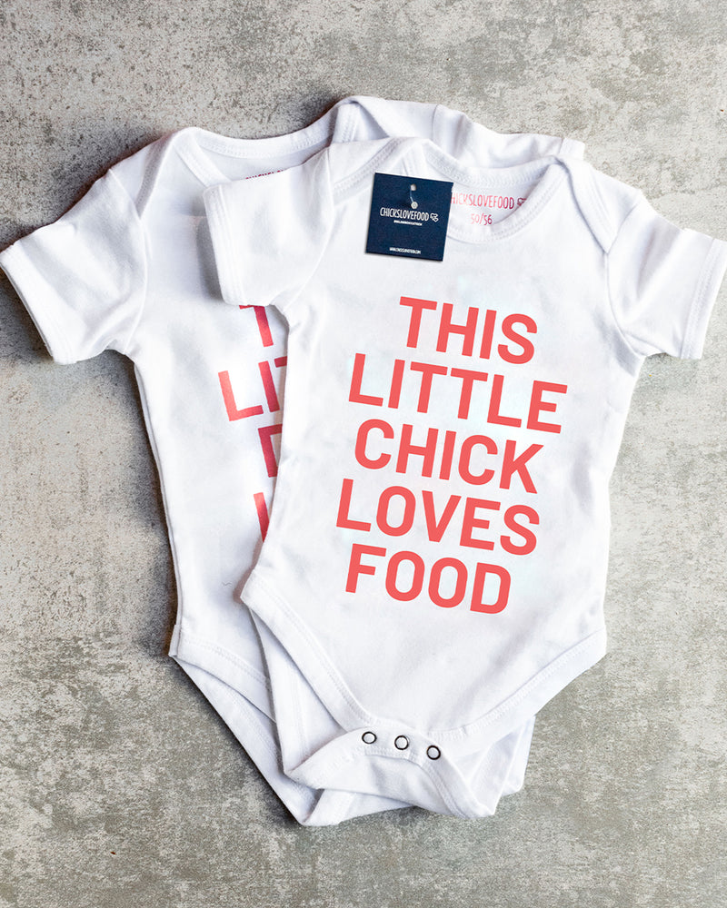 This little chick loves food - romper
