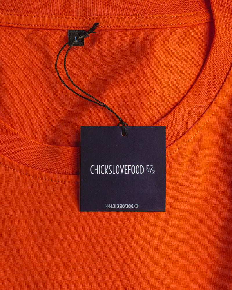 Oranje Chickslovefood-shirt